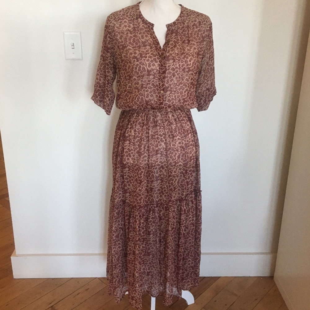 ULLA JOHNSON silk tiered maxi